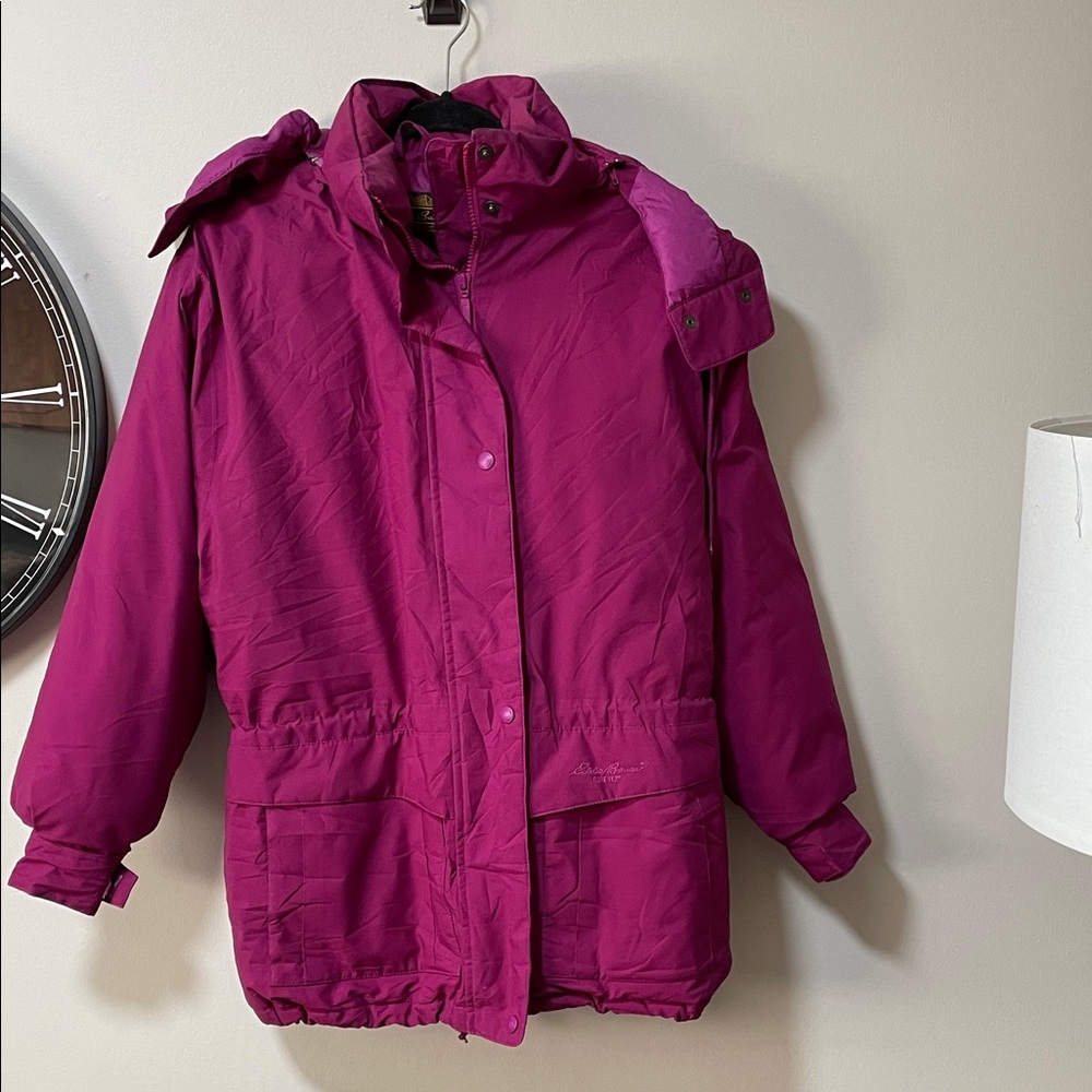 Eddie Bauer Fuchsia Goose Down Jacket